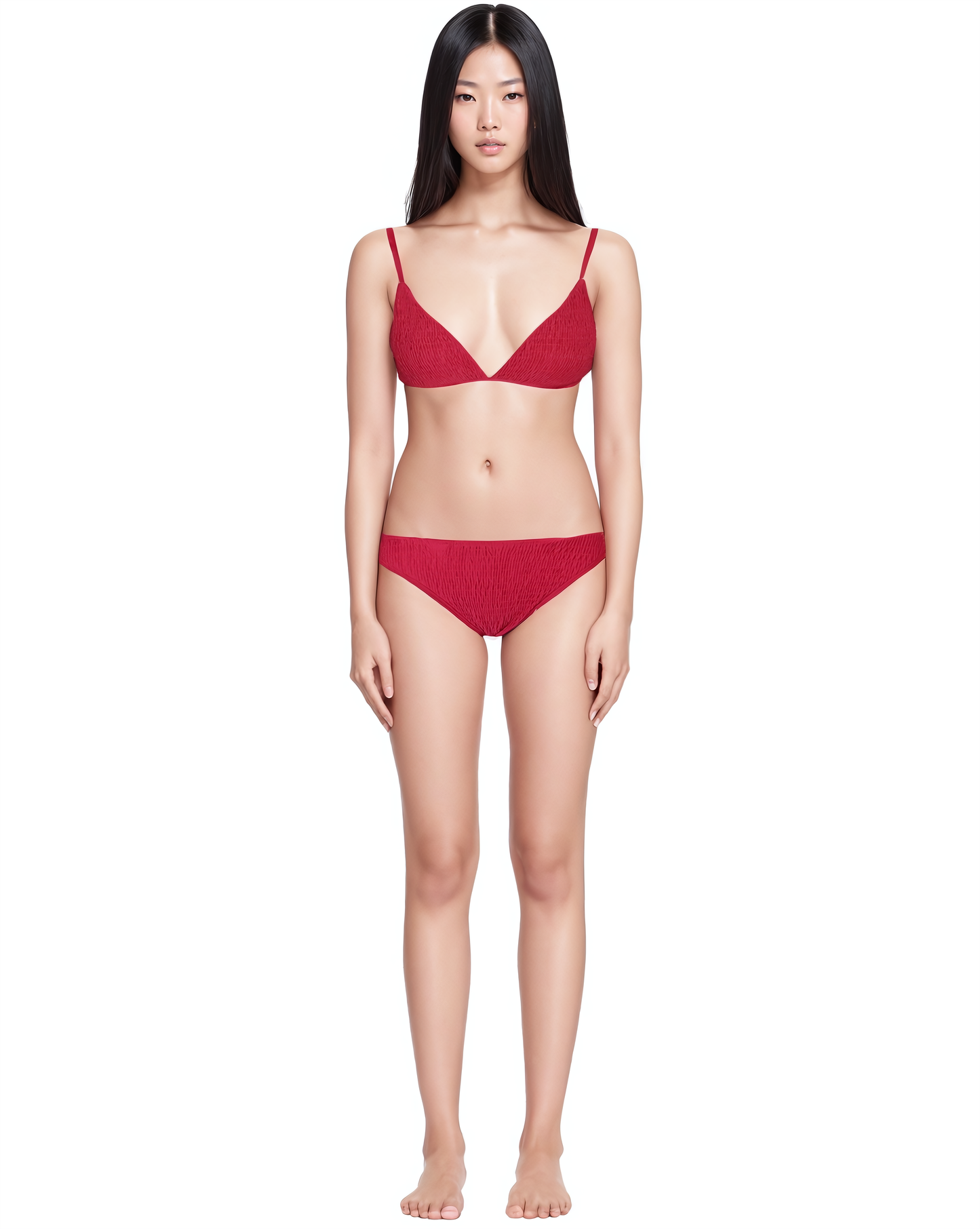 Shirring Triangle Top