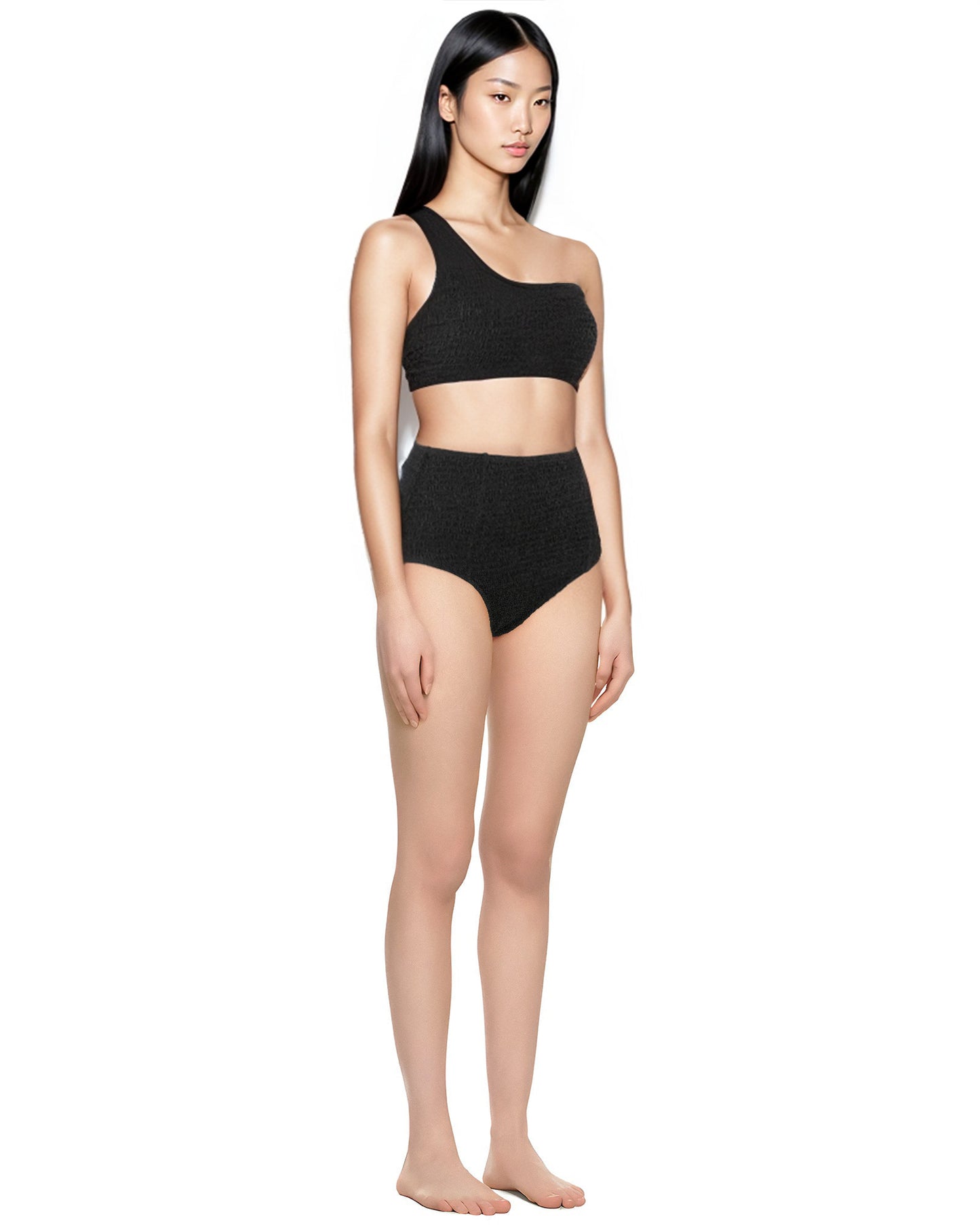 Shirring Oneshoulder Top