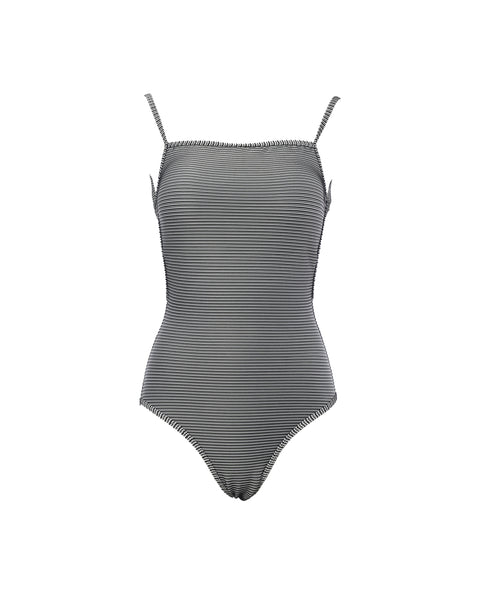 Thin border Swimsuit | MIZUASOBI