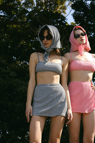 ギンガムチェック ベア型ビキニトップ 水着 | MIZUASOBI 公式