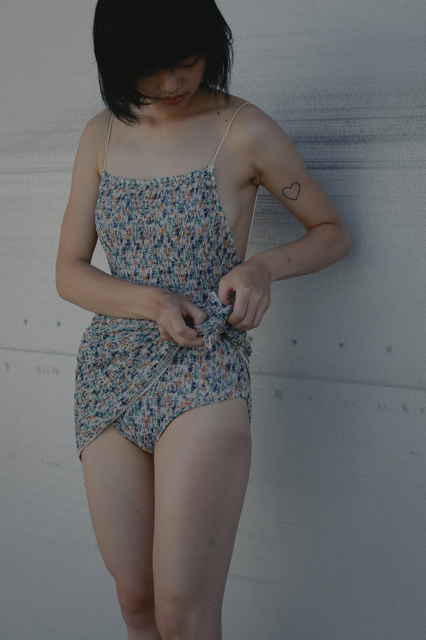 Spaghetti Flower Swimsuit