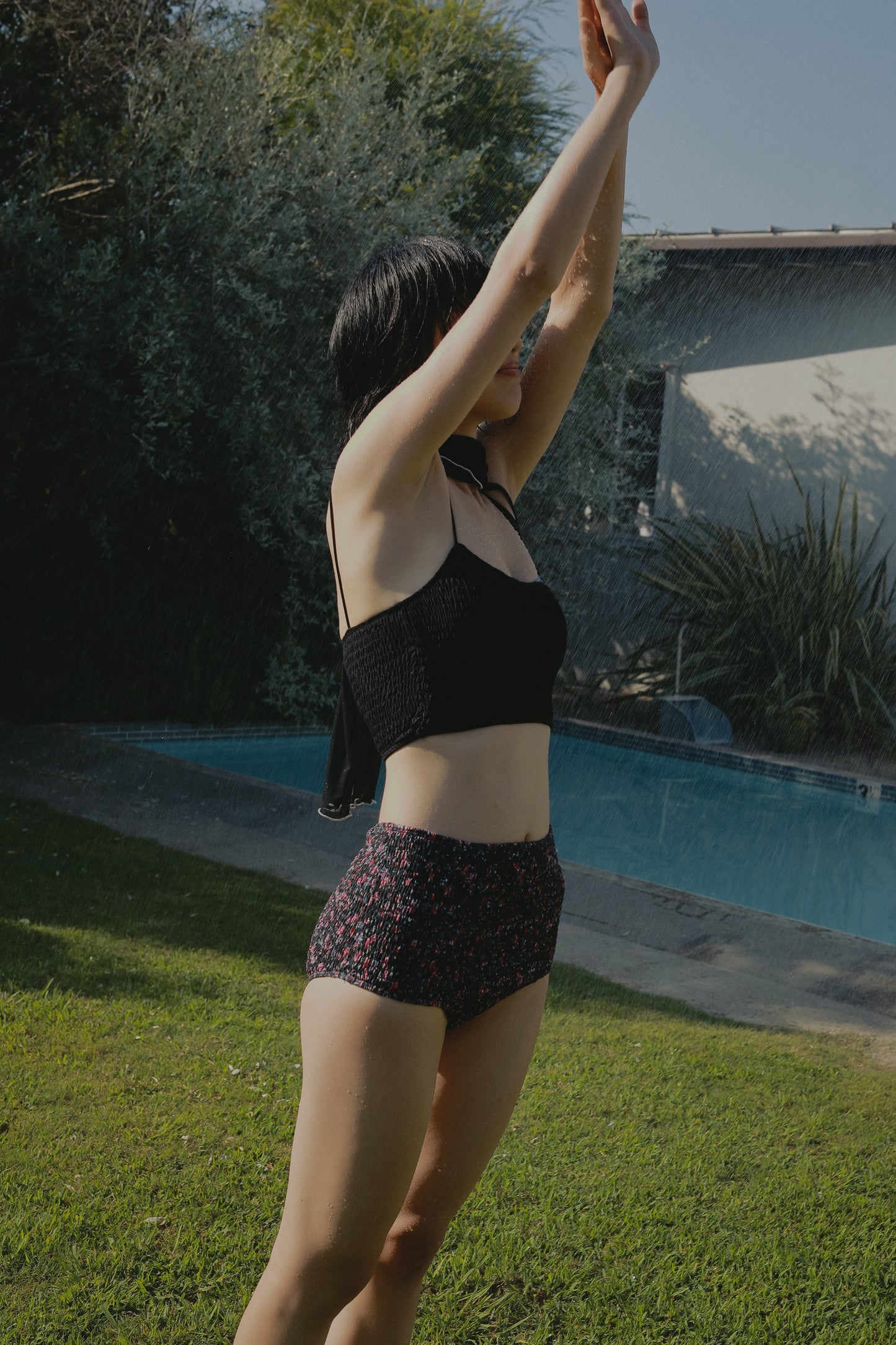 Shirring Flower High Bottom