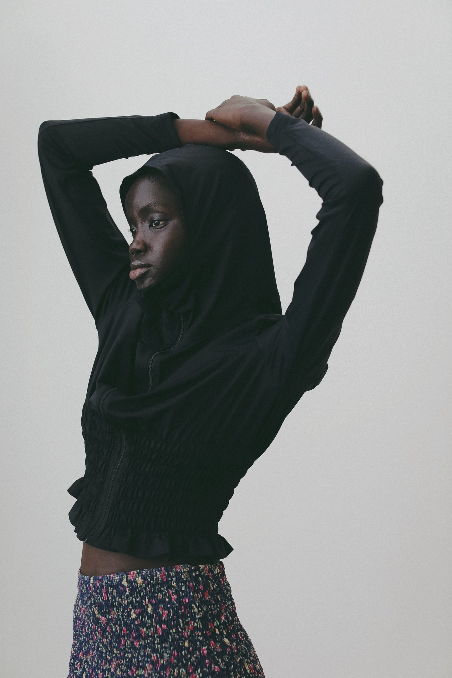 Shirring Flower High Bottom