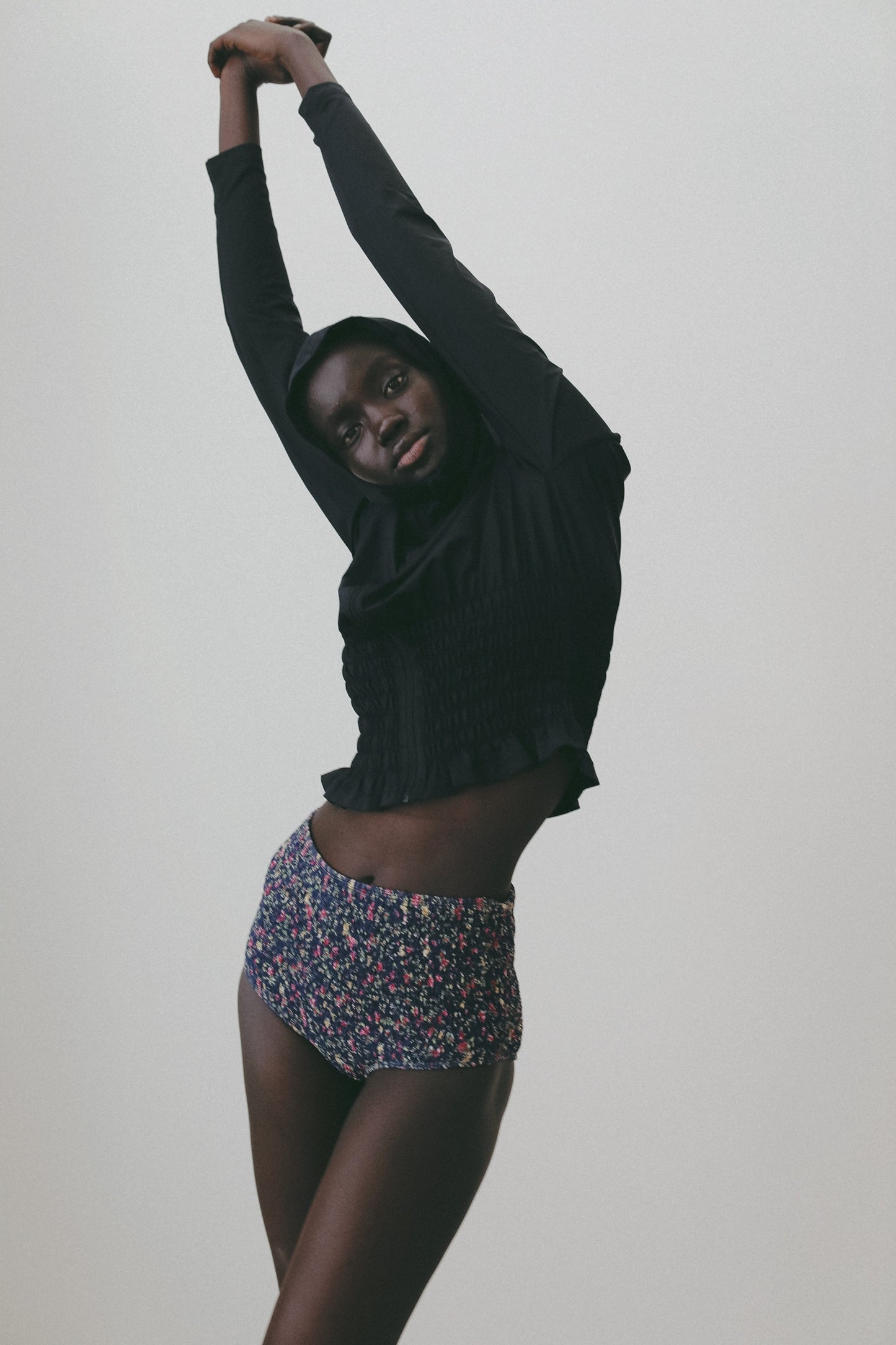 Shirring Flower High Bottom